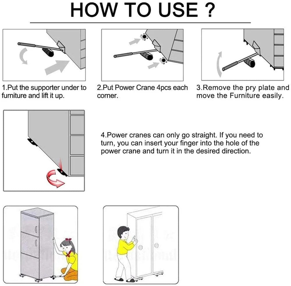 5 Pcs Set Heavy Furniture & Appliances Lifting Move Tools