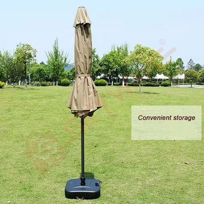Folding Outdoor Umbrella with Iron Pipe 2.7 Mtrs Diameter, 2.3 Mtrs Height