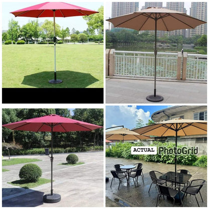 Folding Outdoor Umbrella with Iron Pipe 2.7 Mtrs Diameter, 2.3 Mtrs Height