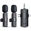3 in 1 Wireless Microphone for iPhone, iPad, Android, Camera, Mini Microphones USB C, 12Hs Working Time, Lavalier Mic for Vlog, Podcast, TikTok, YouTube
