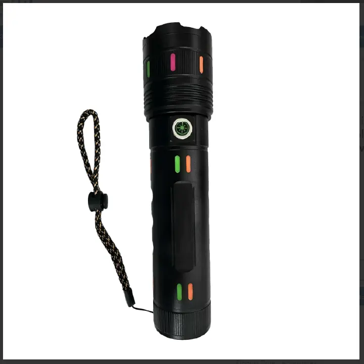 Super Bright Zoomable Long Range Rechargeable Led White Laser Flashlight For Outdoor & Home Use