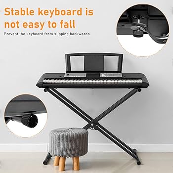 [PID000025] High Quality Heavy Duty Piano / Keyboard Stand With Locking Stands Double X Shape