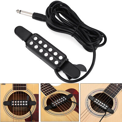 [PID000050] Clip-on Acoustic Electric Guitar Pickup Audio Transducer Amplifier 12 Hole For All Box Guitars