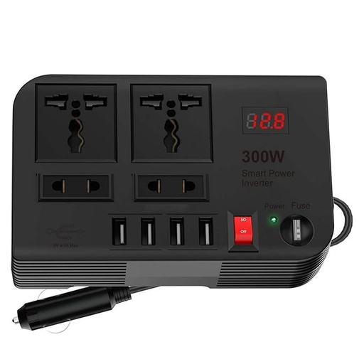 [PID000051] 150W Car Inverter: Switchable Power with 4 USB, 2 Type-C Ports, and Dual 220V Outlets for Optimal Car Charging Convenience