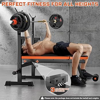 [PID000055] Adjustable Workout Bench Press 800lbs Flat Incline Decline Utility Bench Sit Up Exercise Bench for Home Gym Strength Training Full Body Workout