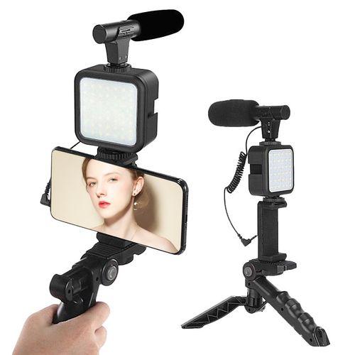 [PID000059] Vlogging Kit / Video Maker Kit + Mic + Tripod + Holder or Light