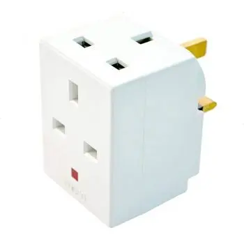 [PID000088] 3 Way Socket Multi Plug Fused adapter UK Mains 13 aMP 240V AC/DC 3 Socket