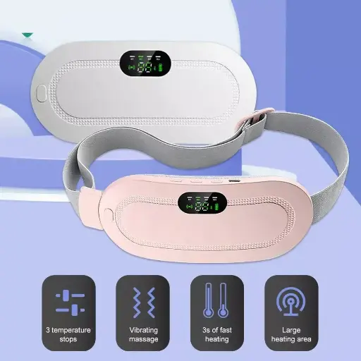 [PID000108] Menstrual Heating Pad Portable Period Pain Relief Device Pad Belt for Self Massage