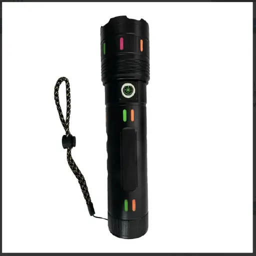 [PID000109] Super Bright Zoomable Long Range Rechargeable Led White Laser Flashlight For Outdoor & Home Use